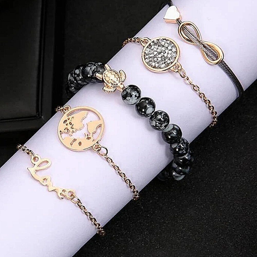 NEW BEADED BRACELET SET - Picture 4 of 6